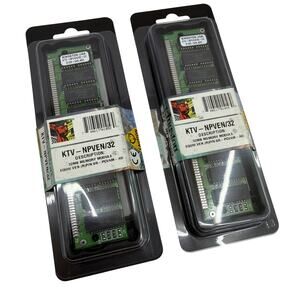 Lot of 2 Kingston KTV-NPVEN/32 32MB 72‑Pin SIMM Memory Modules (One Opened)